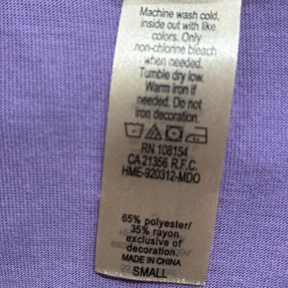 Handpainted lavender swing jacket, elbowlength sleeves, like new, fits any size! - Picture 9 of 13